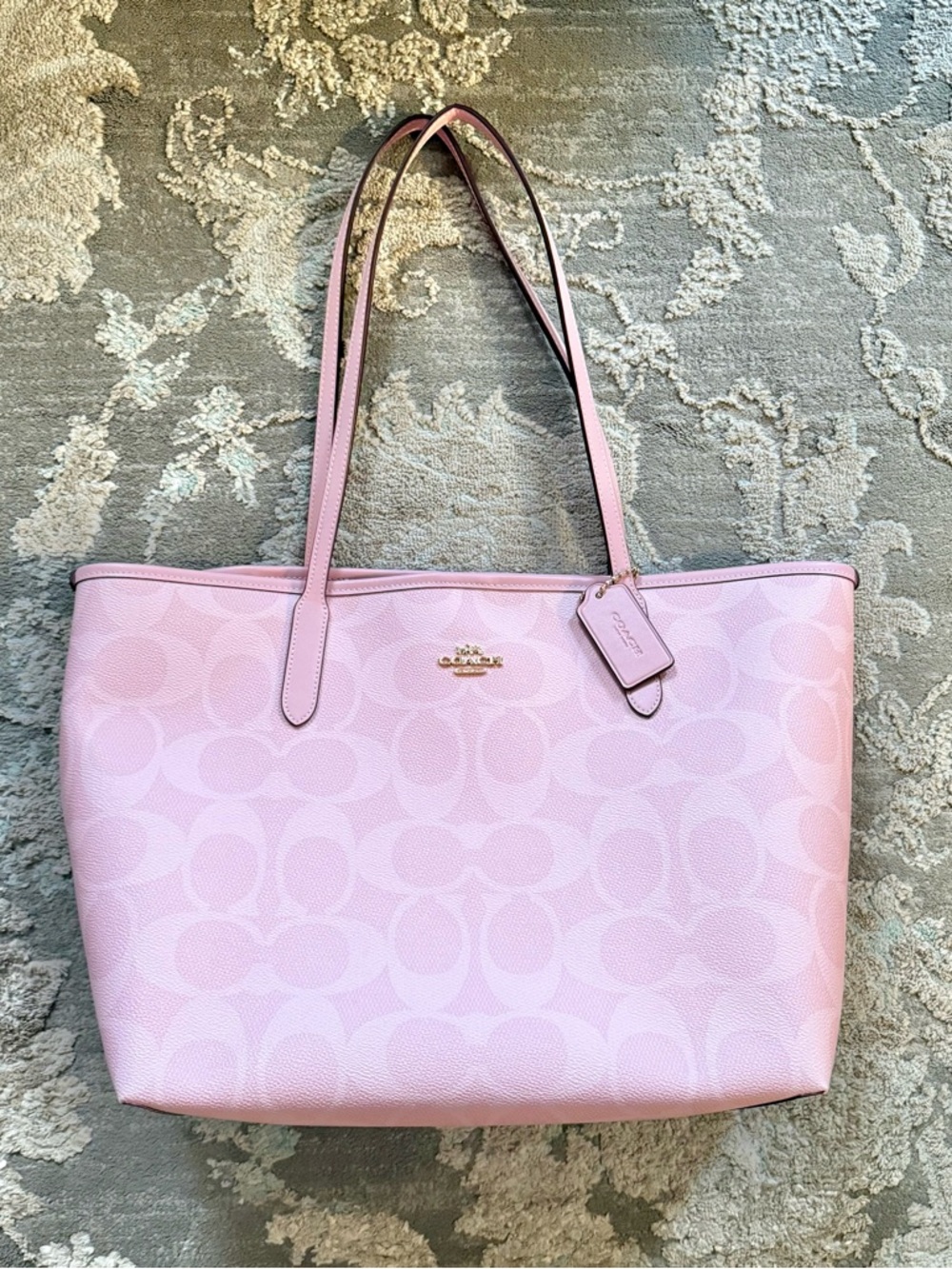 COACH City Tote Bag in Powder Pink - CAL49